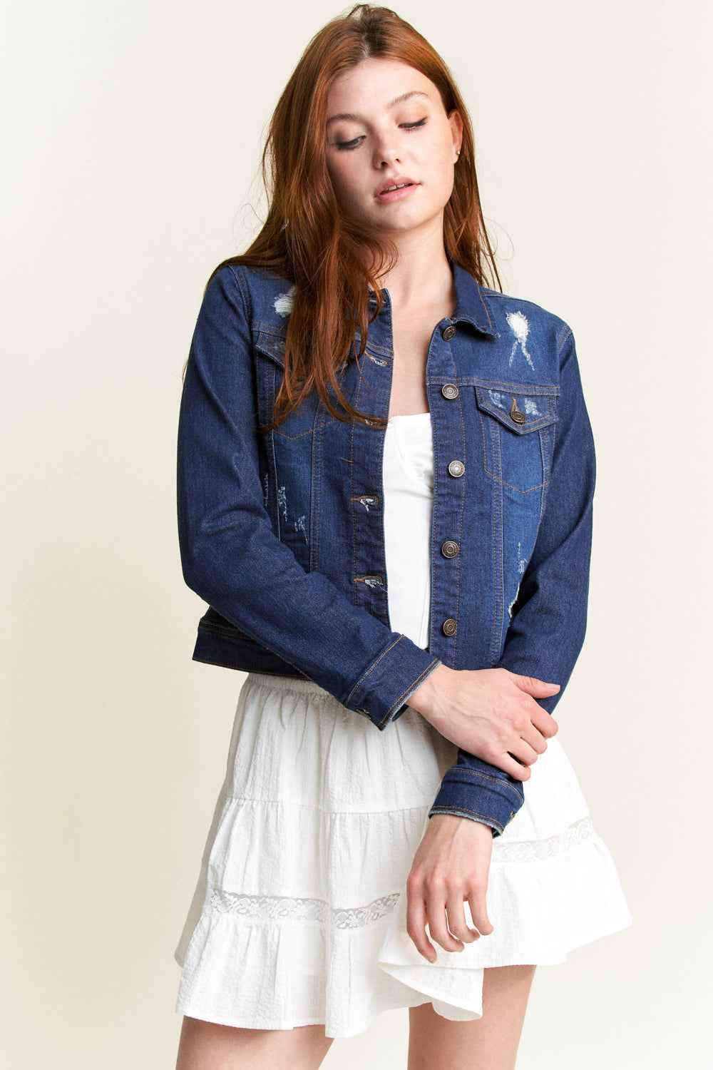Classic Destructed Denim Jacket