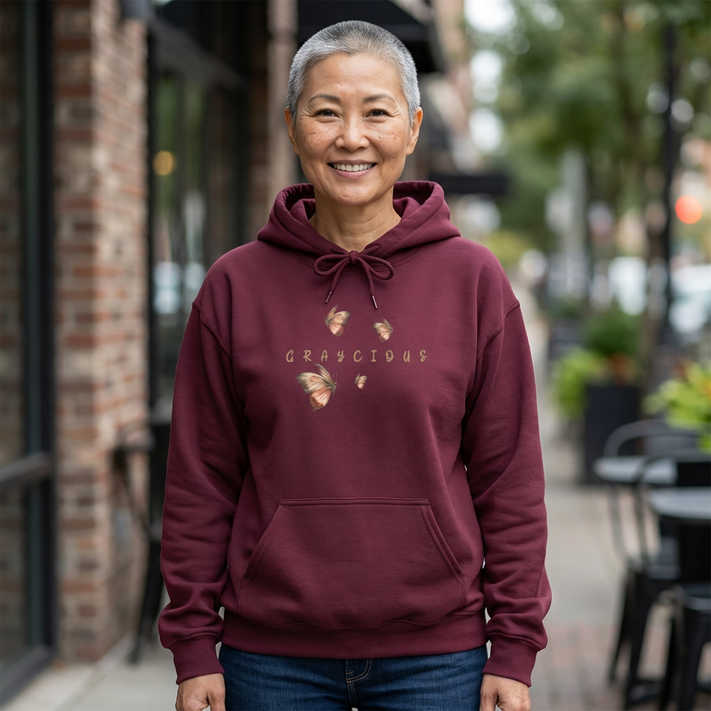 Butterfly Graphic Unisex Hoodie, Cozy Sweatshirt for Nature Lovers, Perfect Gift for Her, Birthday, Casual Wear, Spring Fashion
