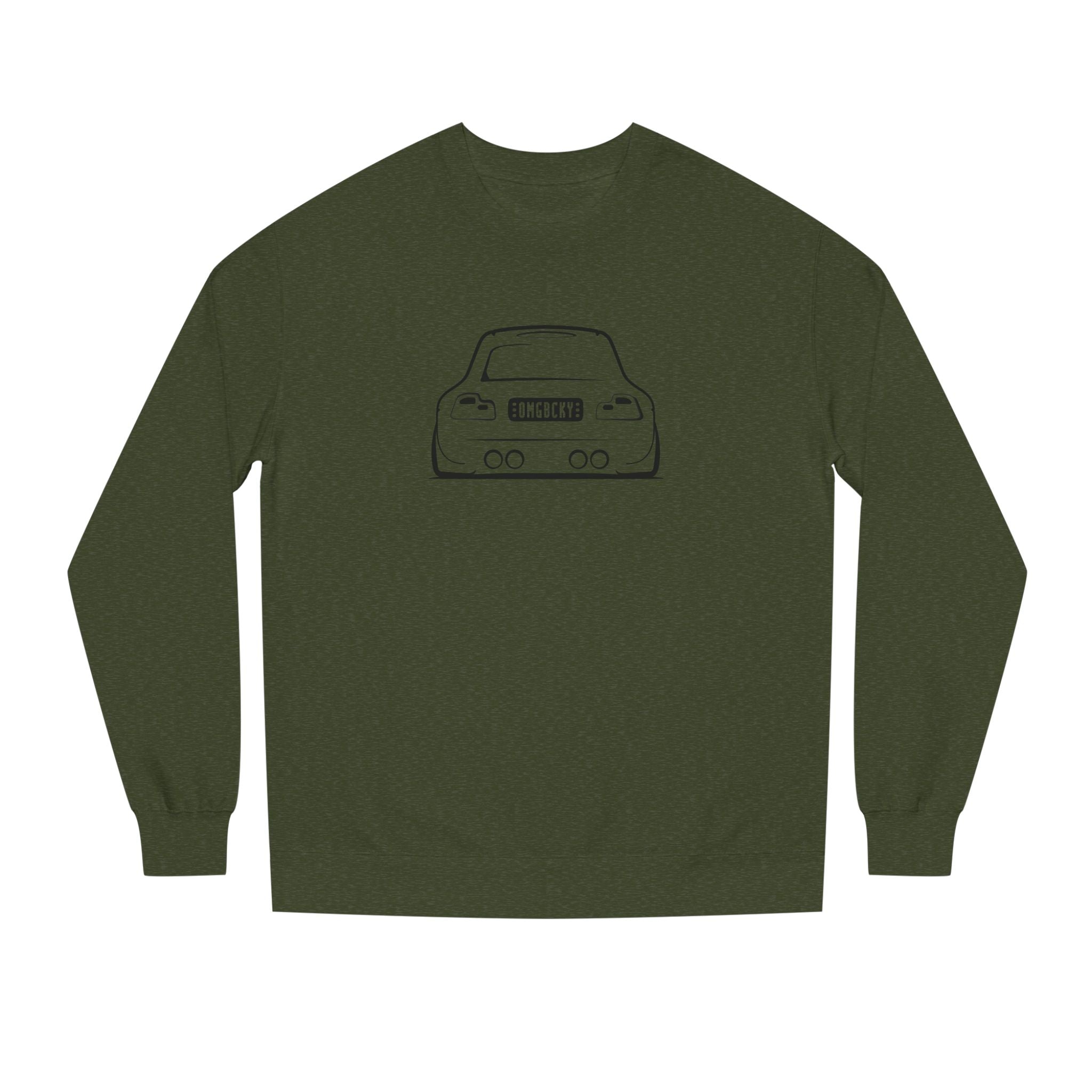 OMGBCKY Black Coupe Silhouette Sweatshirt - Unisex Independent Trading Company Crew Neck Fleece Sweatshirt
