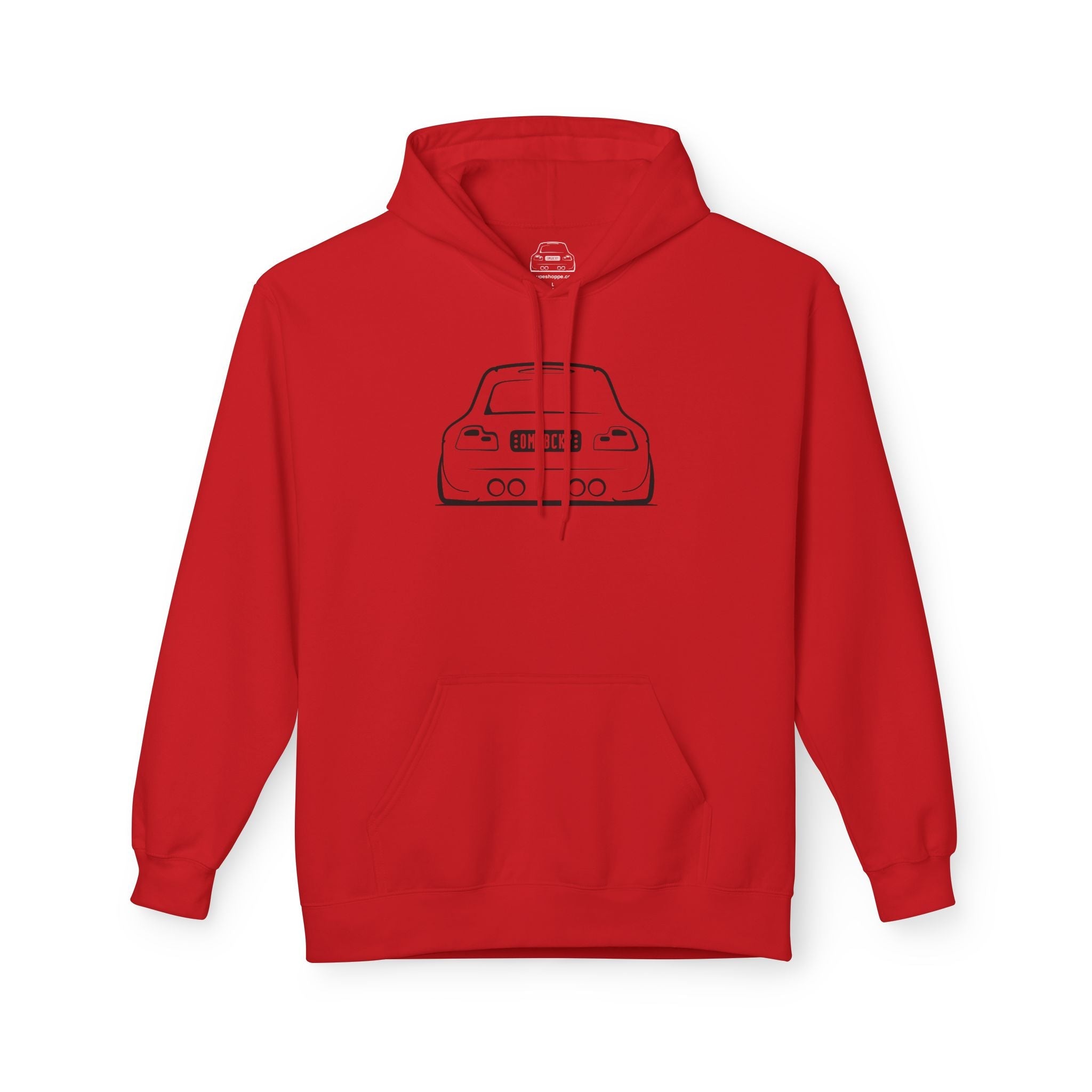 OMGBCKY Black Coupe Silhouette Hoodie - Unisex Gildan Classic Softstyle Fleece Drawstring Hoodie