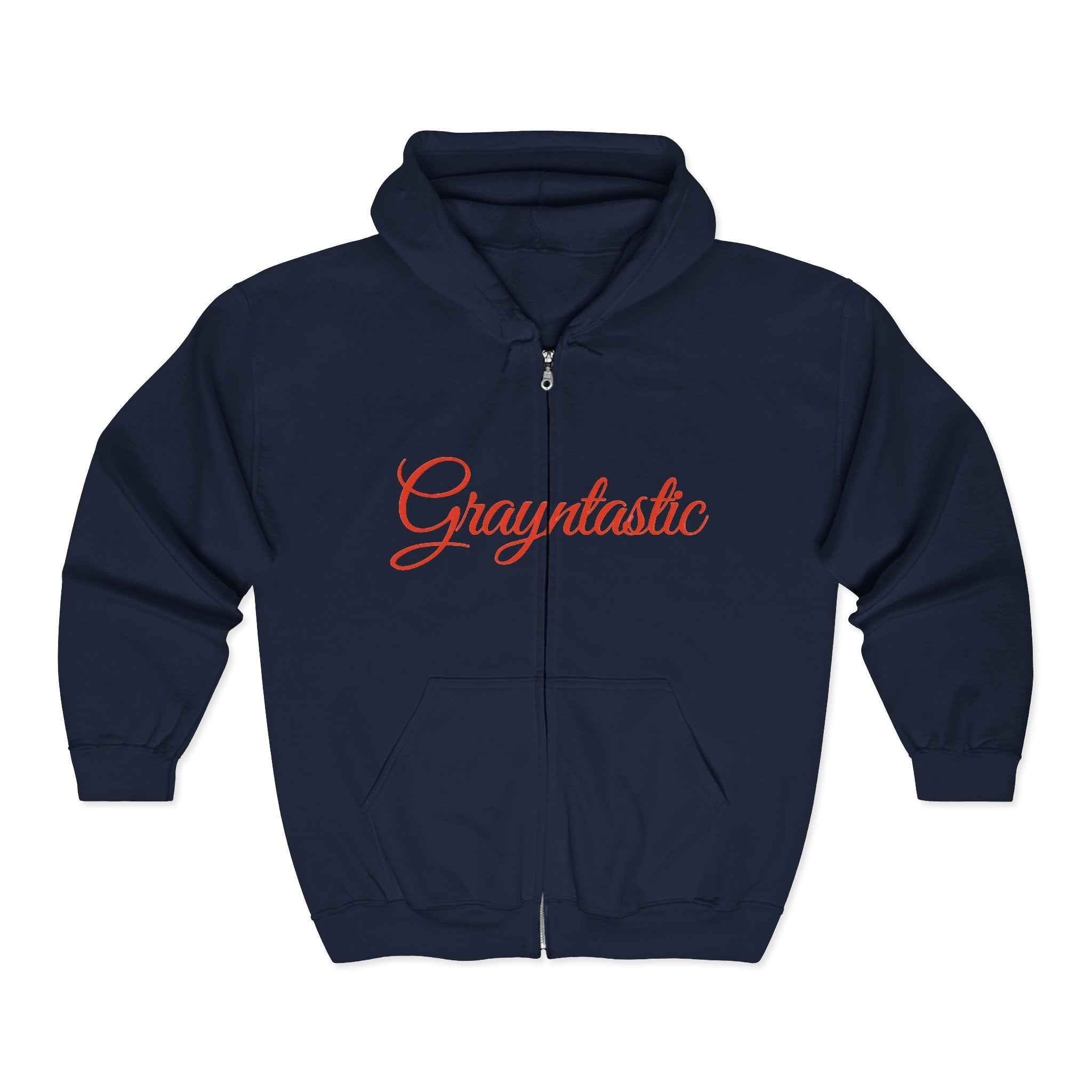 Grayntastic Zip Hoodie for Trendsetters, Cozy Unisex Sweatshirt, Holiday Gift, Casual Wear, Comfortable Layering Piece