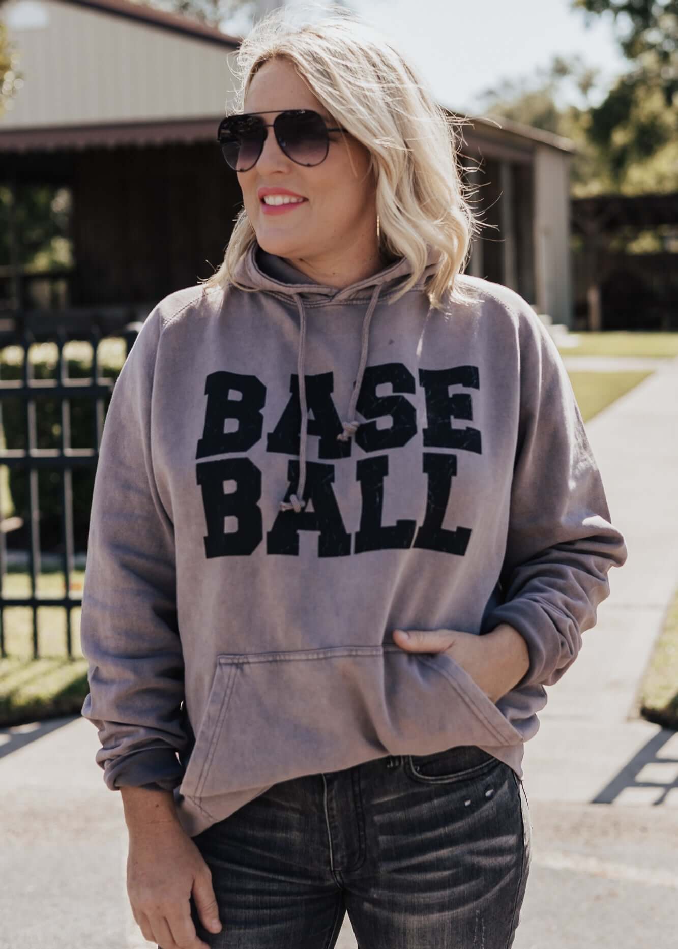 Baseball Vintage Raglan Hoodie