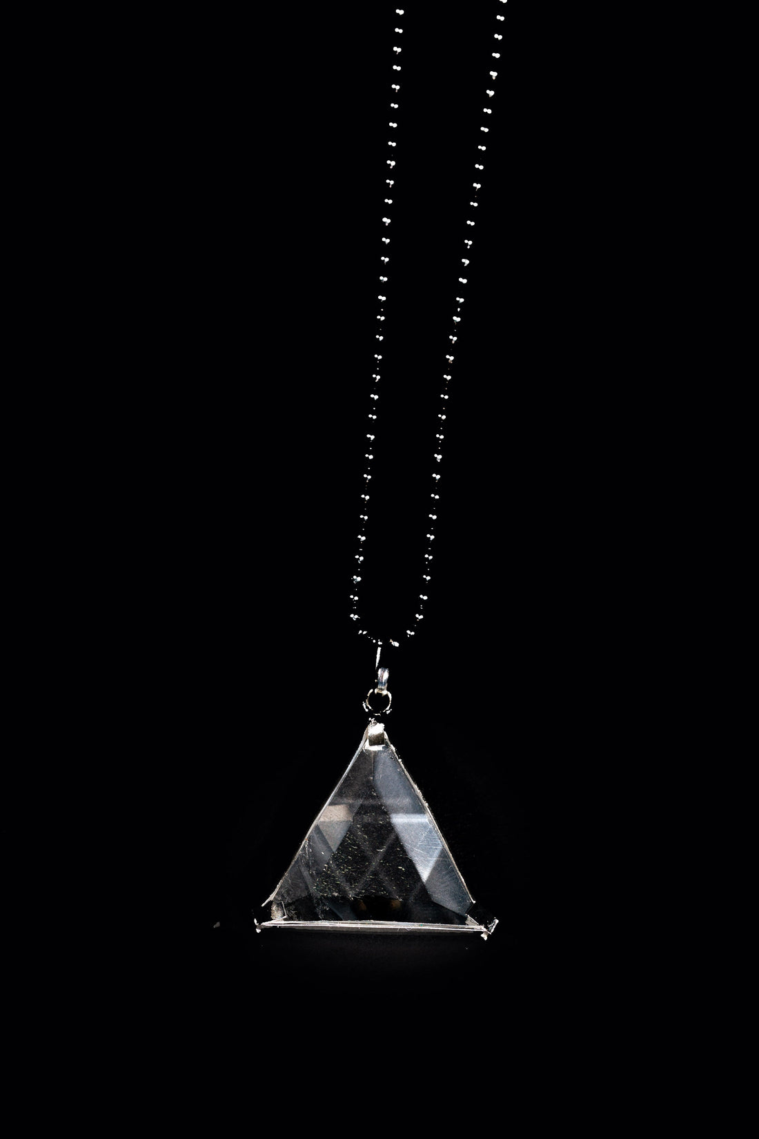 Triangle Vogel Star of David Clear Quartz Pendant