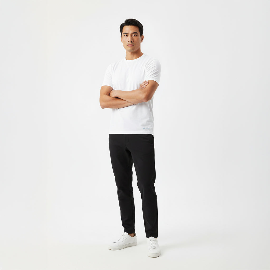Elijah White Short Sleeve Crew