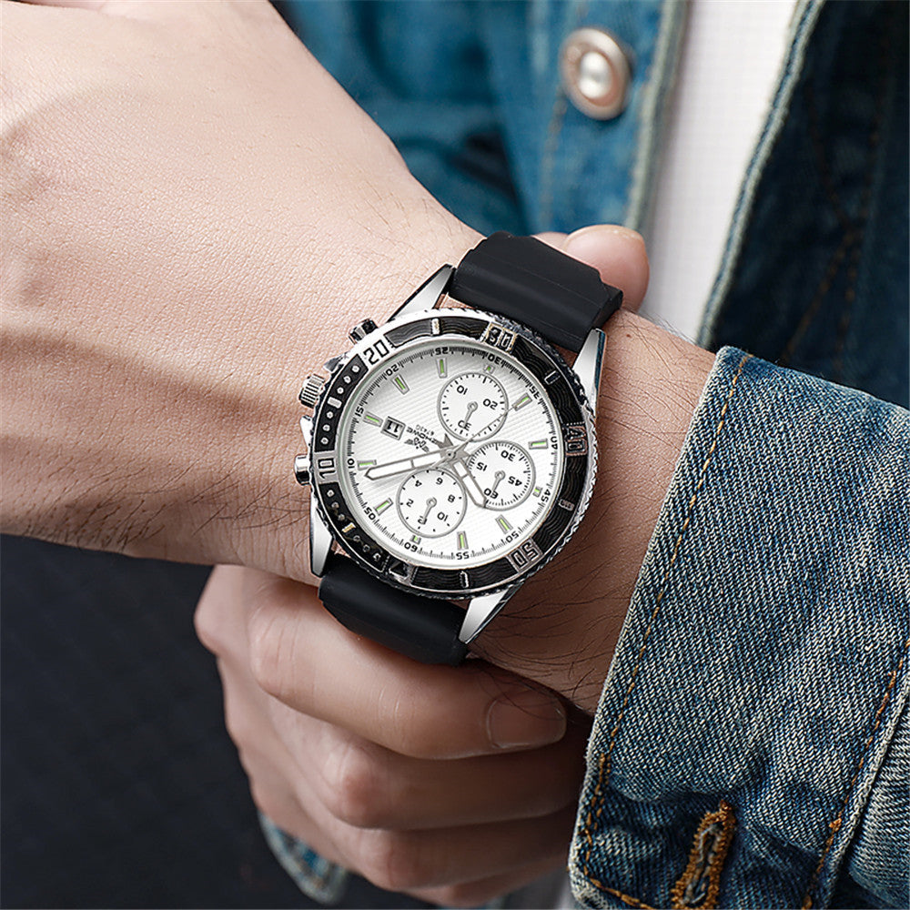 Mens Luminous Calendar Quartz Watch