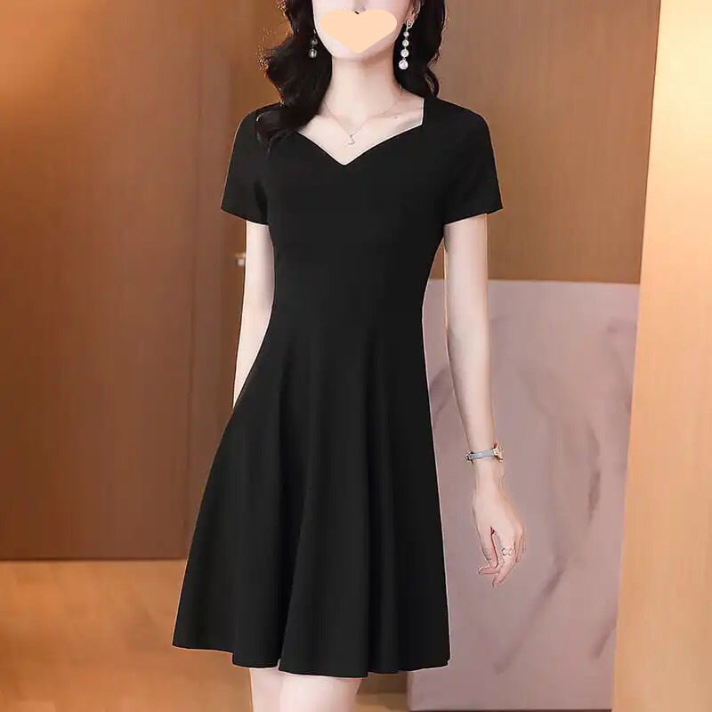Collar Black Business Skirt Women&