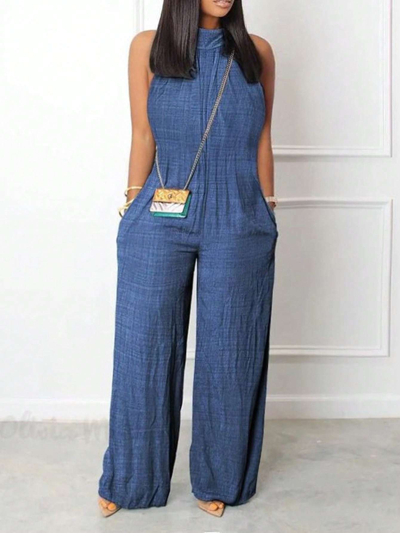 Sleeveless Halter Ruffled Young Women&