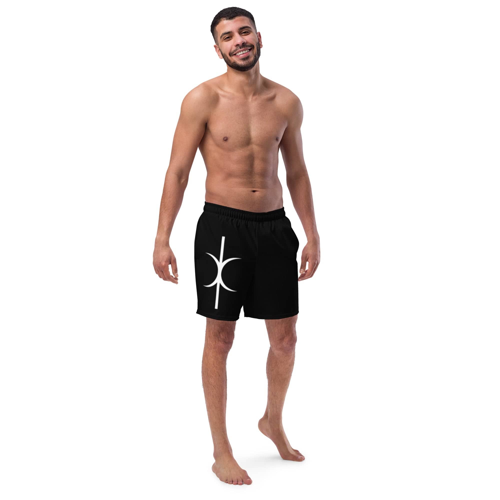 Hands of Eris Swim Trunks | Unique White Shorts