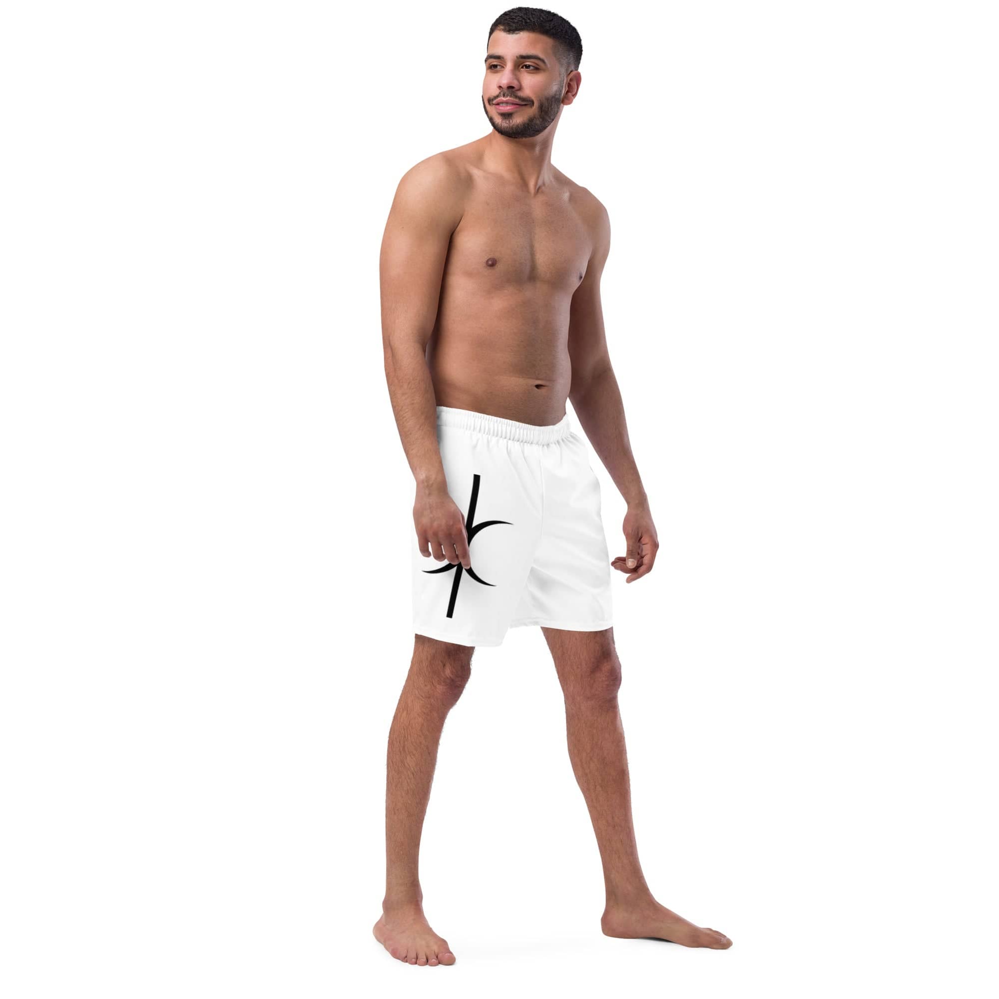 Hands of Eris Swim Trunks | Unique White Shorts