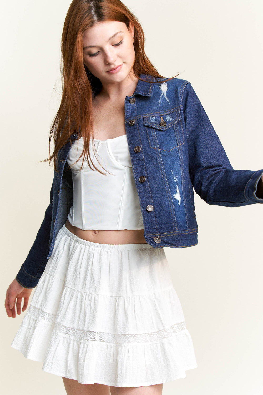Classic Destructed Denim Jacket