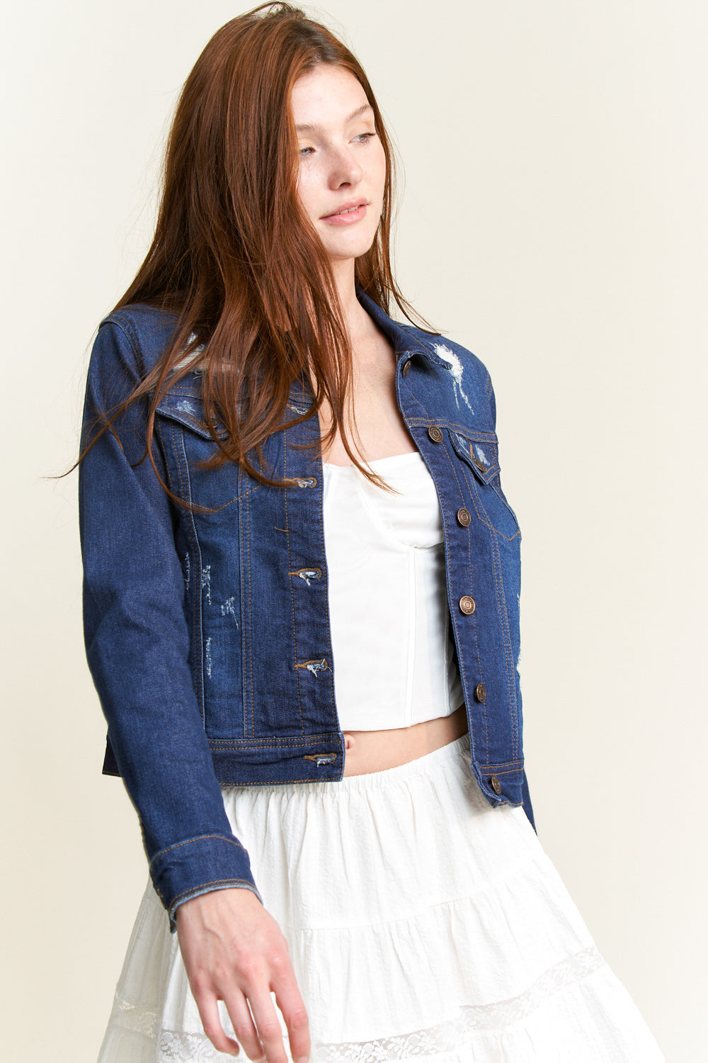Classic Destructed Denim Jacket