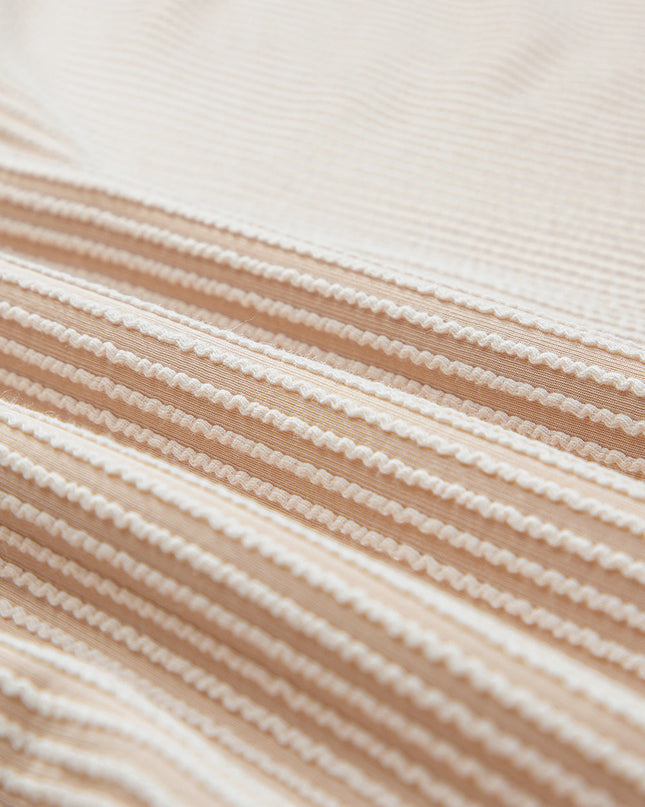 Colorblock Corded Knit Chest Pocket T-Shirt Dress