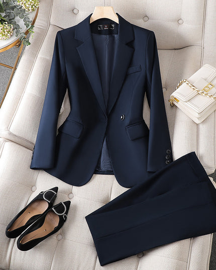 The Professional Commuter Set Includes A Long-sleeve Blazer And Trousers