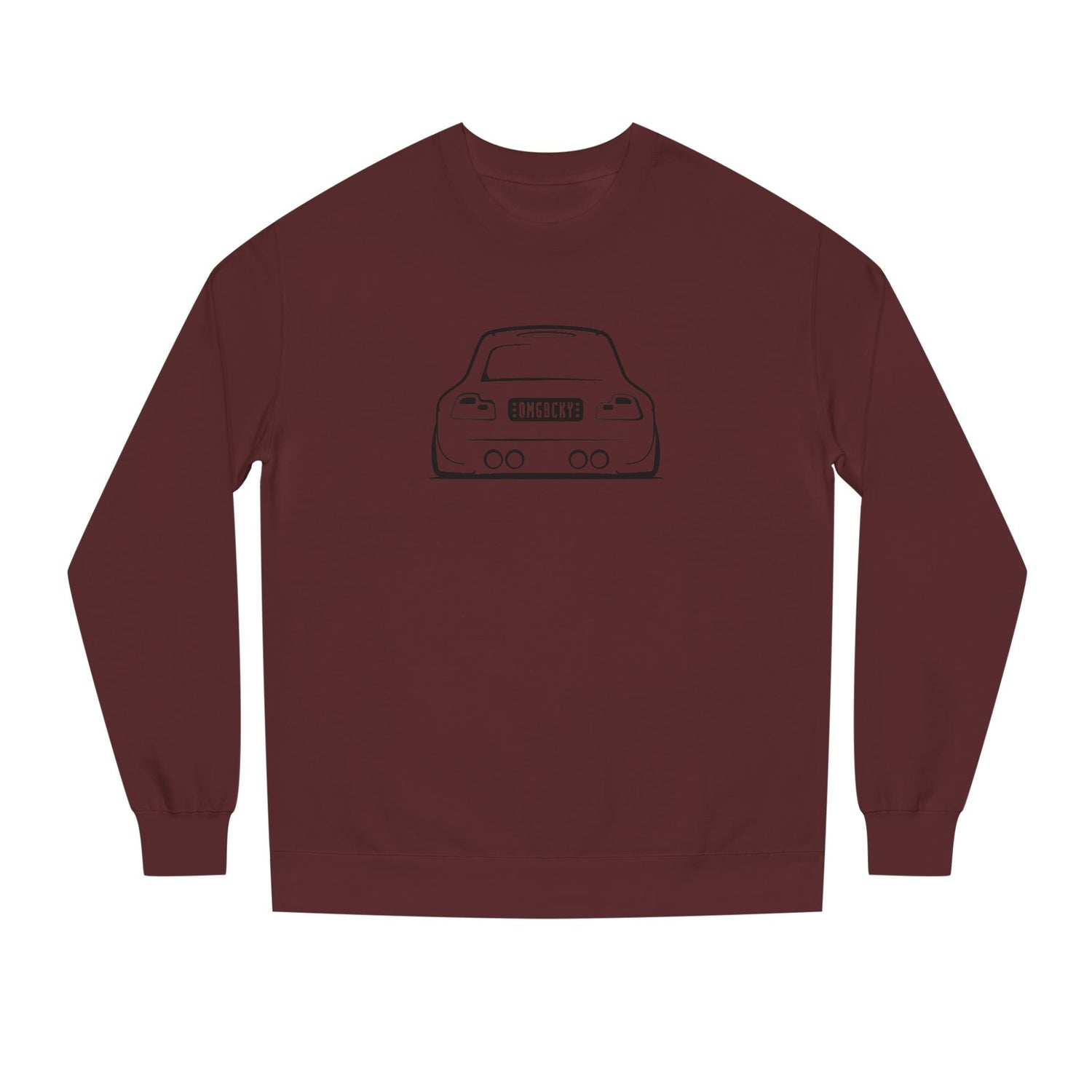 OMGBCKY Black Coupe Silhouette Sweatshirt - Unisex Independent Trading Company Crew Neck Fleece Sweatshirt
