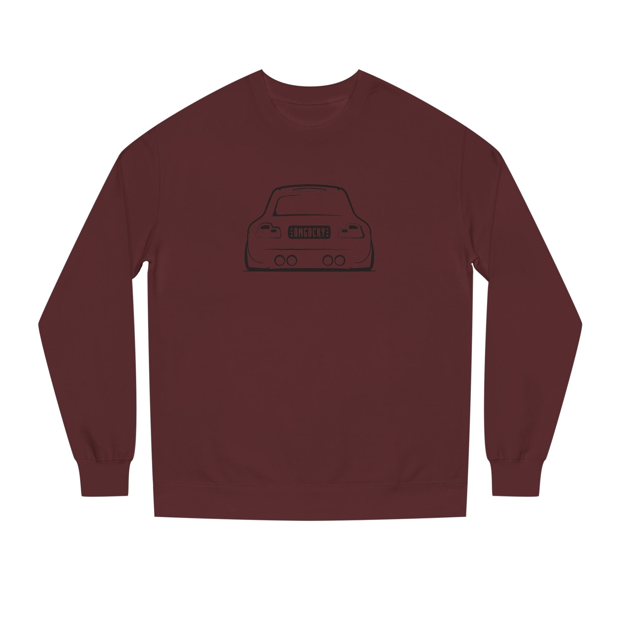OMGBCKY Black Coupe Silhouette Sweatshirt - Unisex Independent Trading Company Crew Neck Fleece Sweatshirt