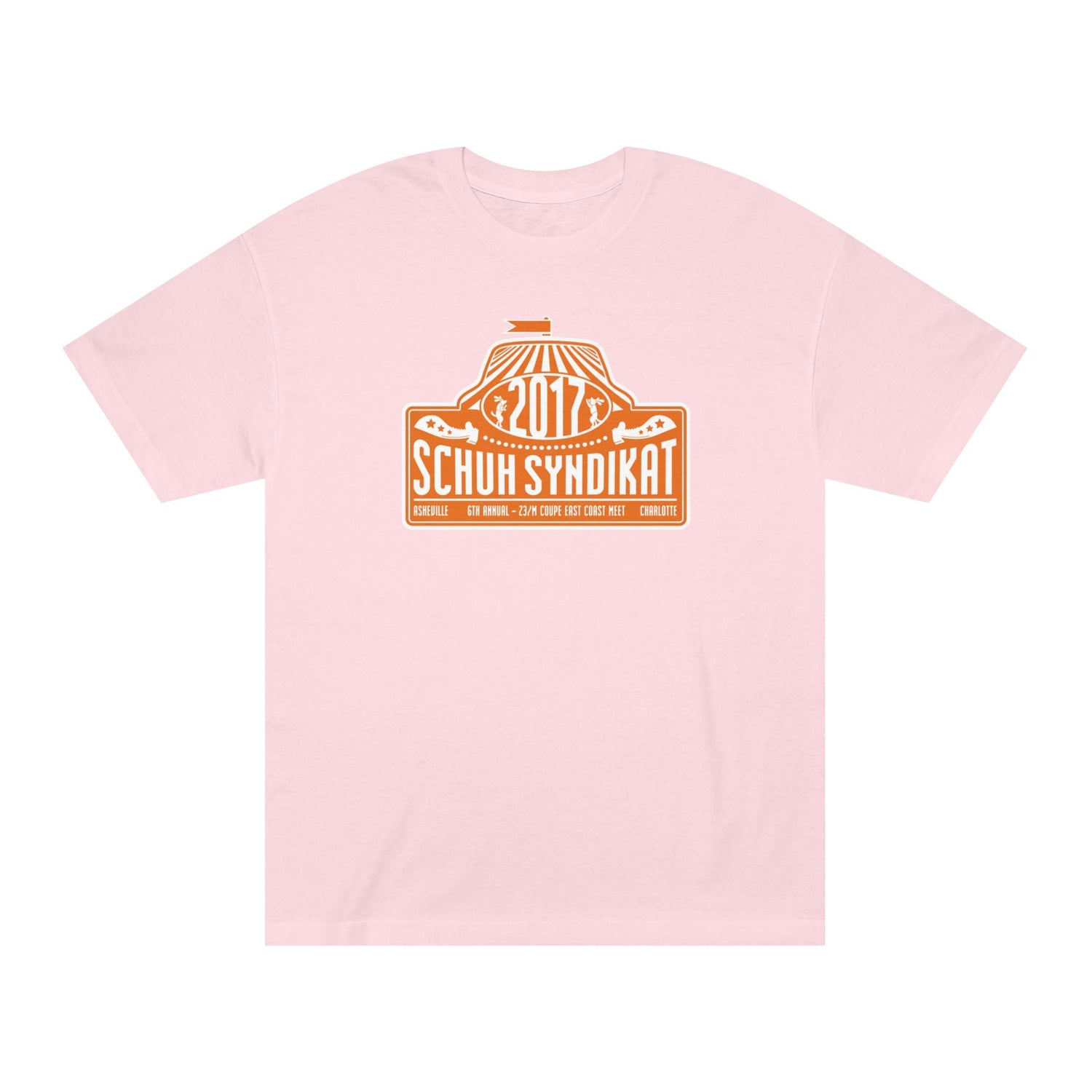 Schuh Syndikat "Rally Plate" Tee - Unisex American Apparel Classic T-Shirt