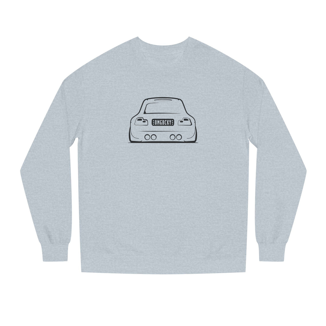OMGBCKY Black Coupe Silhouette Sweatshirt - Unisex Independent Trading Company Crew Neck Fleece Sweatshirt