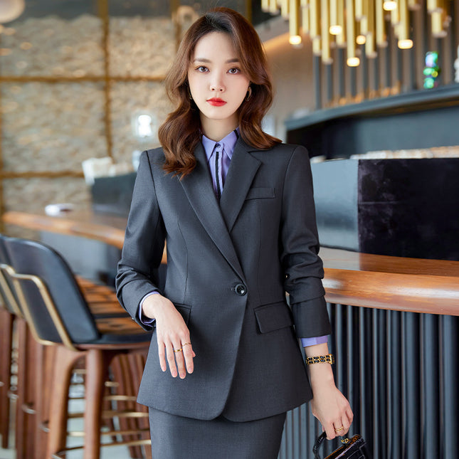The Professional Commuter Set Includes A Long-sleeve Blazer And Trousers