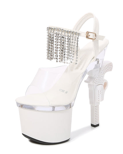 Muffin Sandals Super High Heels Transparent High Heels