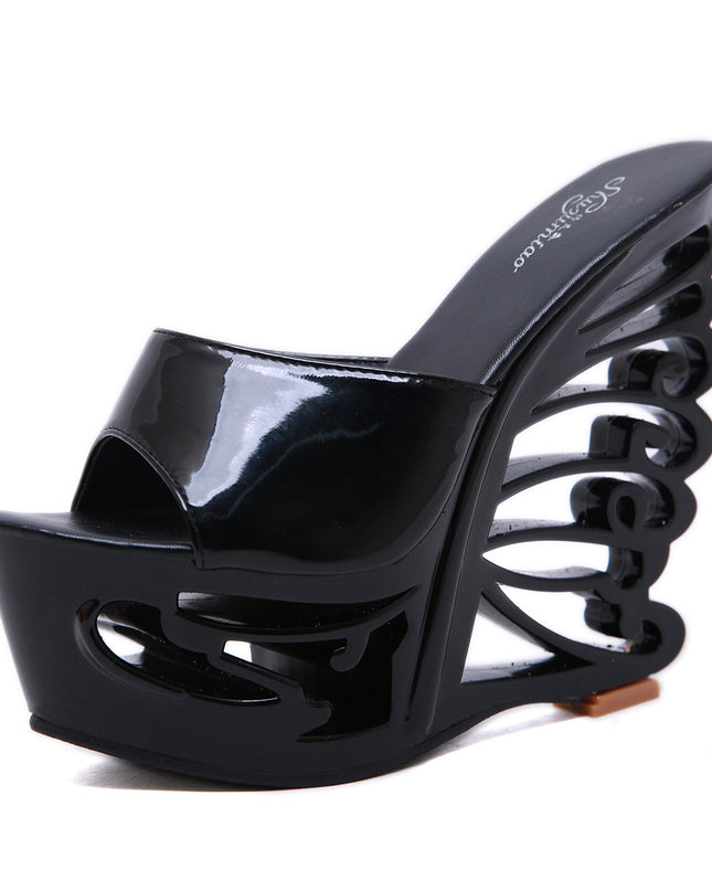 Super high heels with profiled heels