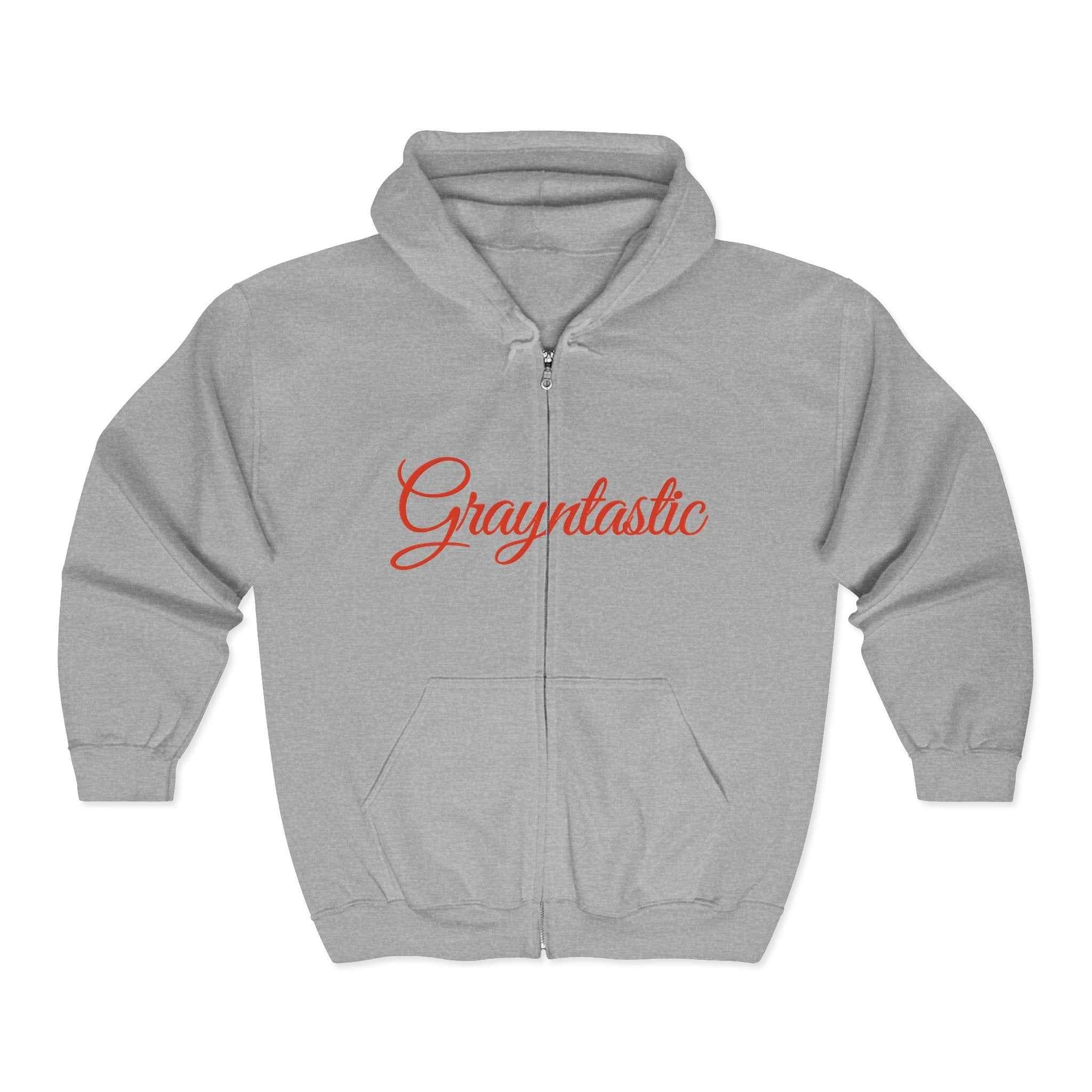 Grayntastic Zip Hoodie for Trendsetters, Cozy Unisex Sweatshirt, Holiday Gift, Casual Wear, Comfortable Layering Piece