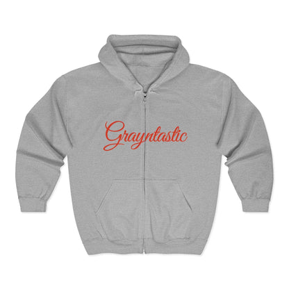Grayntastic Zip Hoodie for Trendsetters, Cozy Unisex Sweatshirt, Holiday Gift, Casual Wear, Comfortable Layering Piece