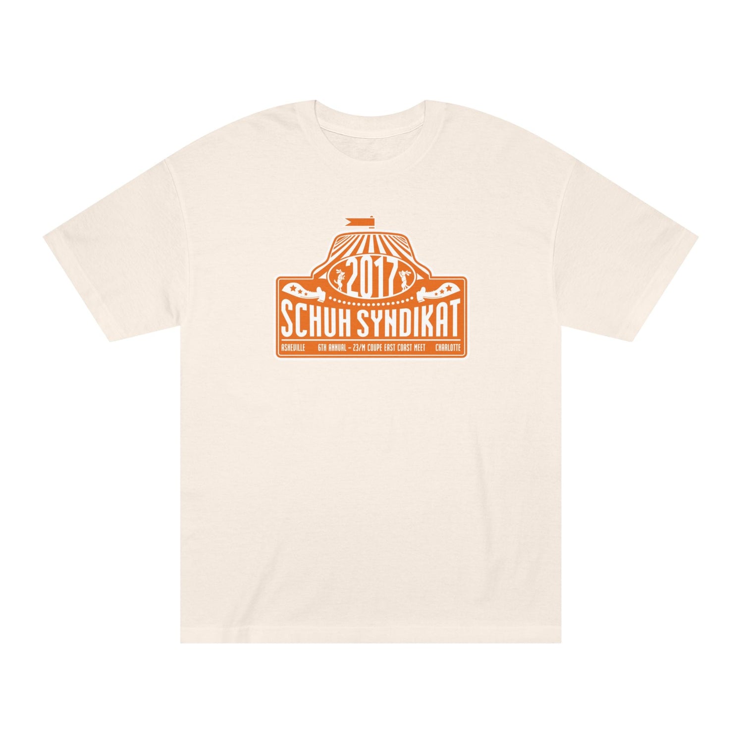 Schuh Syndikat "Rally Plate" Tee - Unisex American Apparel Classic T-Shirt