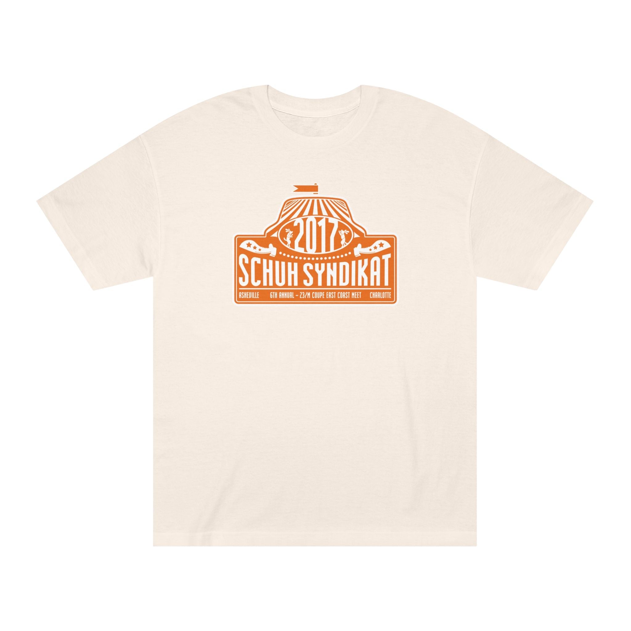 Schuh Syndikat "Rally Plate" Tee - Unisex American Apparel Classic T-Shirt