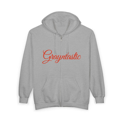 Grayntastic Zip Hoodie for Trendsetters, Cozy Unisex Sweatshirt, Holiday Gift, Casual Wear, Comfortable Layering Piece