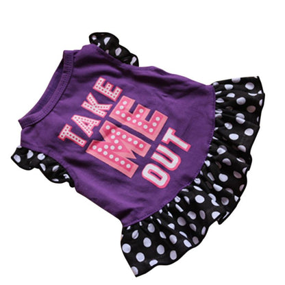 Small Dog Summer Dresses Vest Top Clothes Puppy Pet Dress Skirt Coat Apparel Pets Cats Dog Shirts Girl