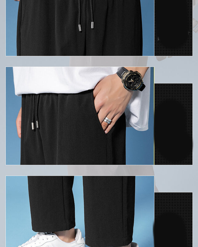 Mens Fashion Casual Solid Color Pants