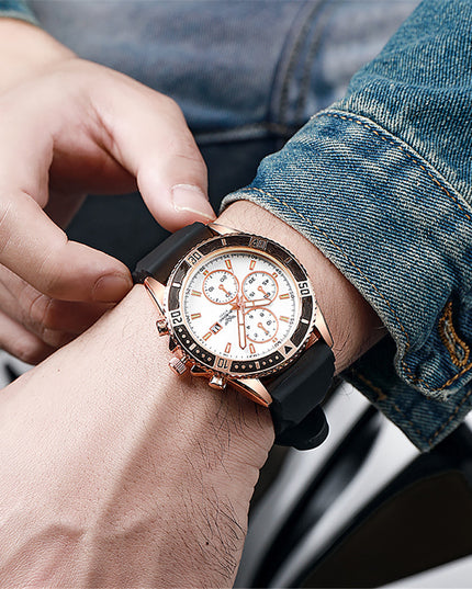 Mens Luminous Calendar Quartz Watch