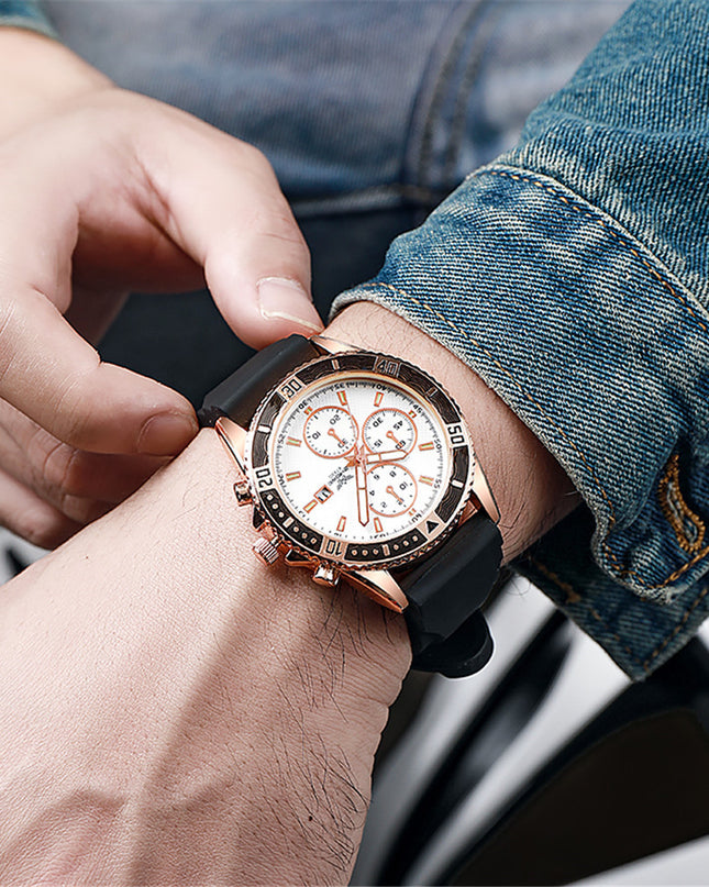 Mens Luminous Calendar Quartz Watch