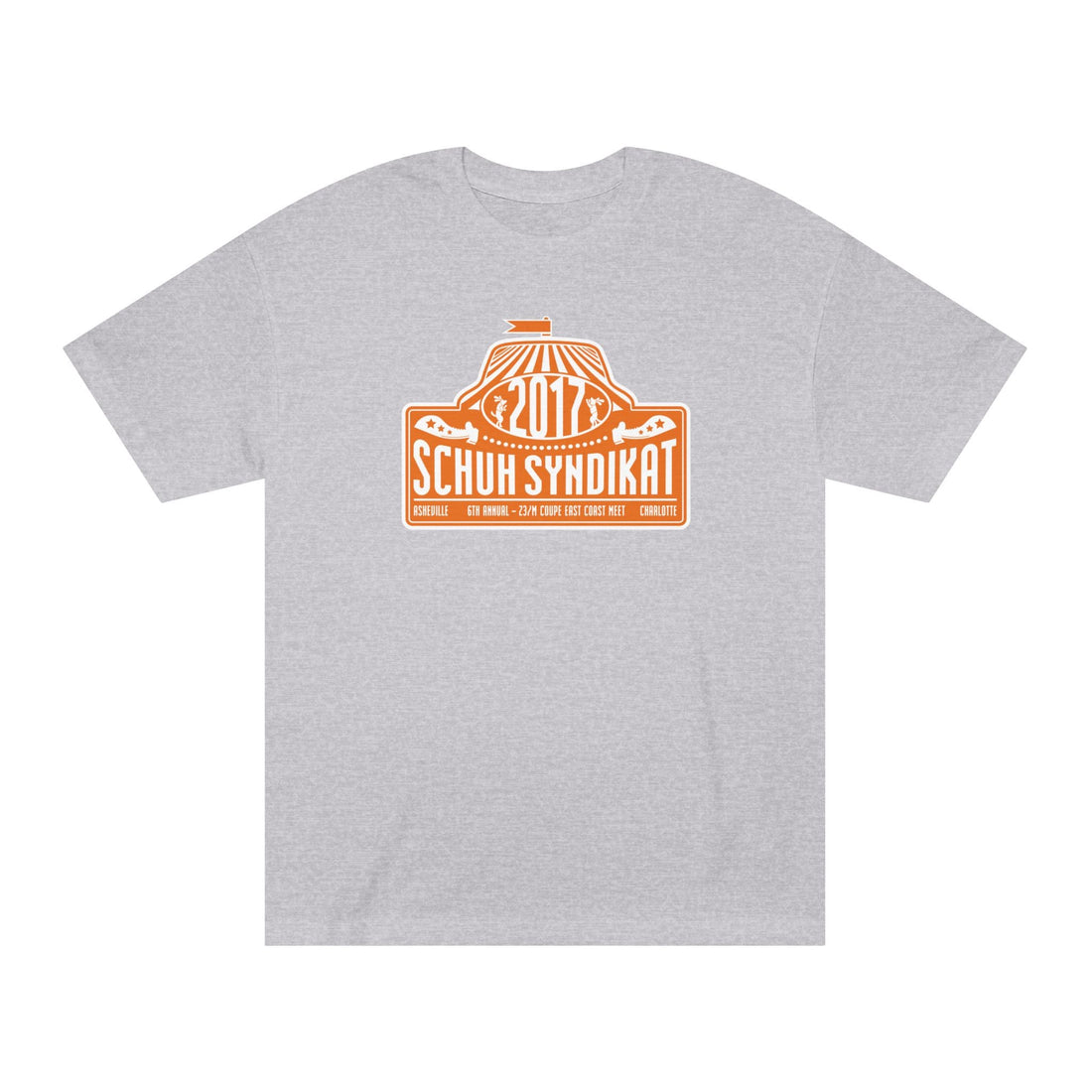 Schuh Syndikat "Rally Plate" Tee - Unisex American Apparel Classic T-Shirt