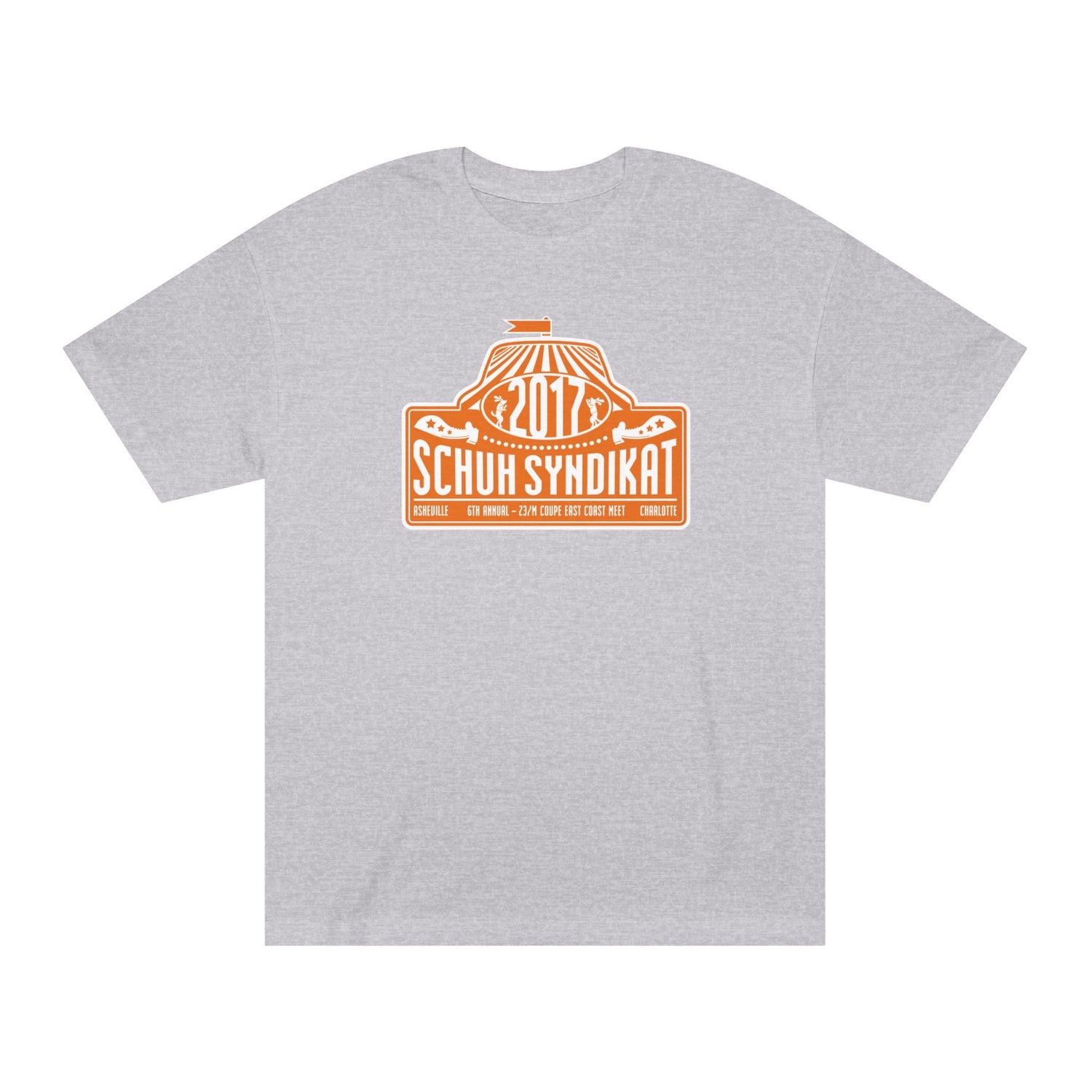 Schuh Syndikat "Rally Plate" Tee - Unisex American Apparel Classic T-Shirt
