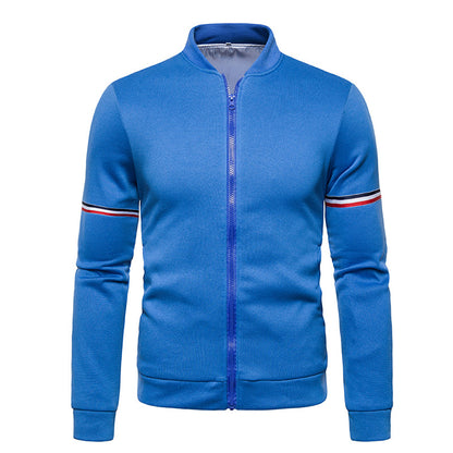 British Ribbon Stand Collar Mens Jacket