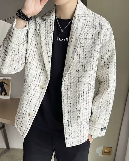 Mens Avant-garde Plaid Blazer