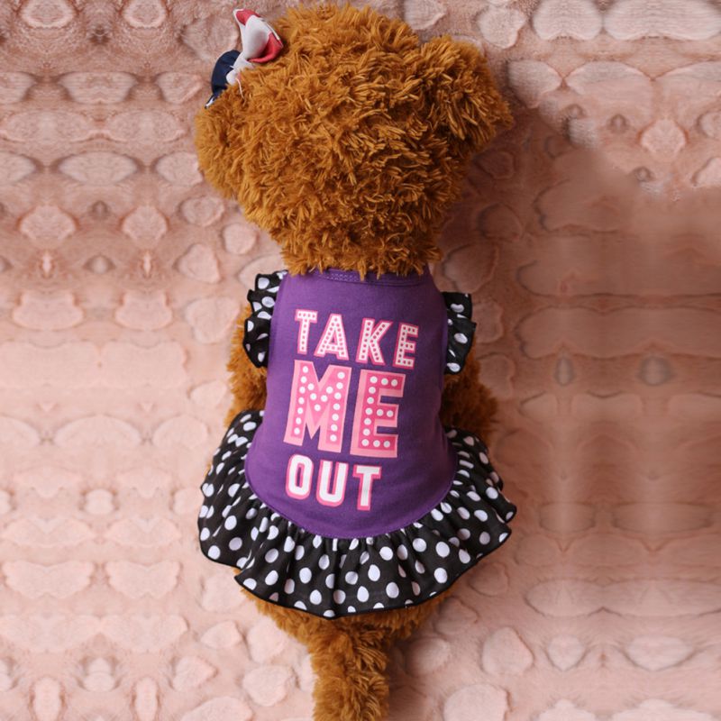 Small Dog Summer Dresses Vest Top Clothes Puppy Pet Dress Skirt Coat Apparel Pets Cats Dog Shirts Girl