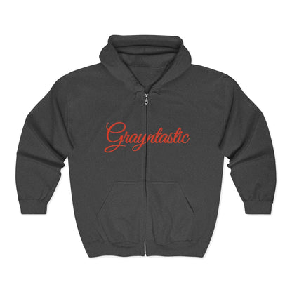 Grayntastic Zip Hoodie for Trendsetters, Cozy Unisex Sweatshirt, Holiday Gift, Casual Wear, Comfortable Layering Piece