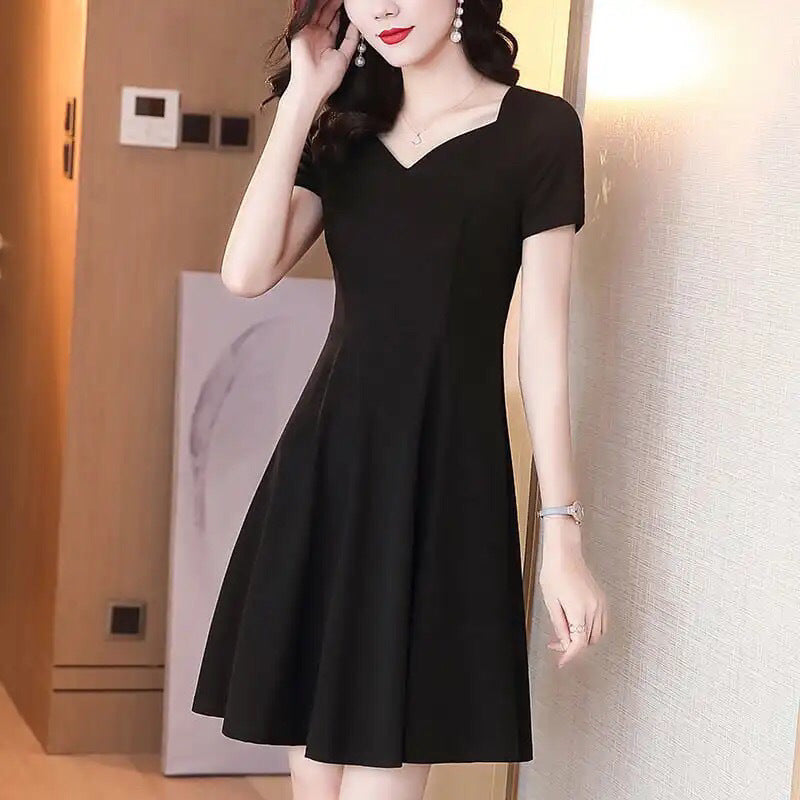 Collar Black Business Skirt Women&