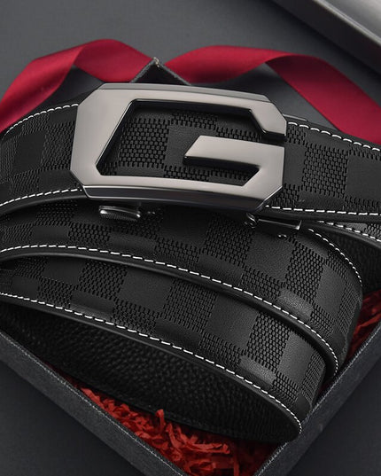 Mens Leather Belt With Lettering