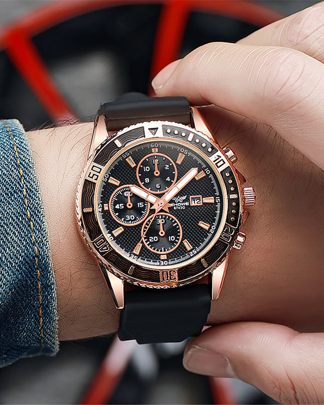 Mens Luminous Calendar Quartz Watch