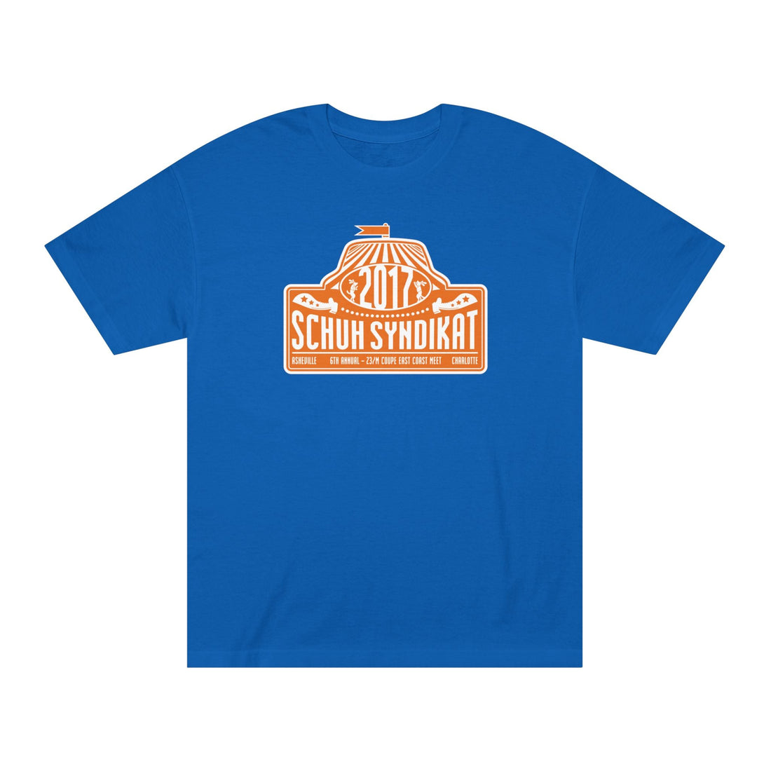 Schuh Syndikat "Rally Plate" Tee - Unisex American Apparel Classic T-Shirt