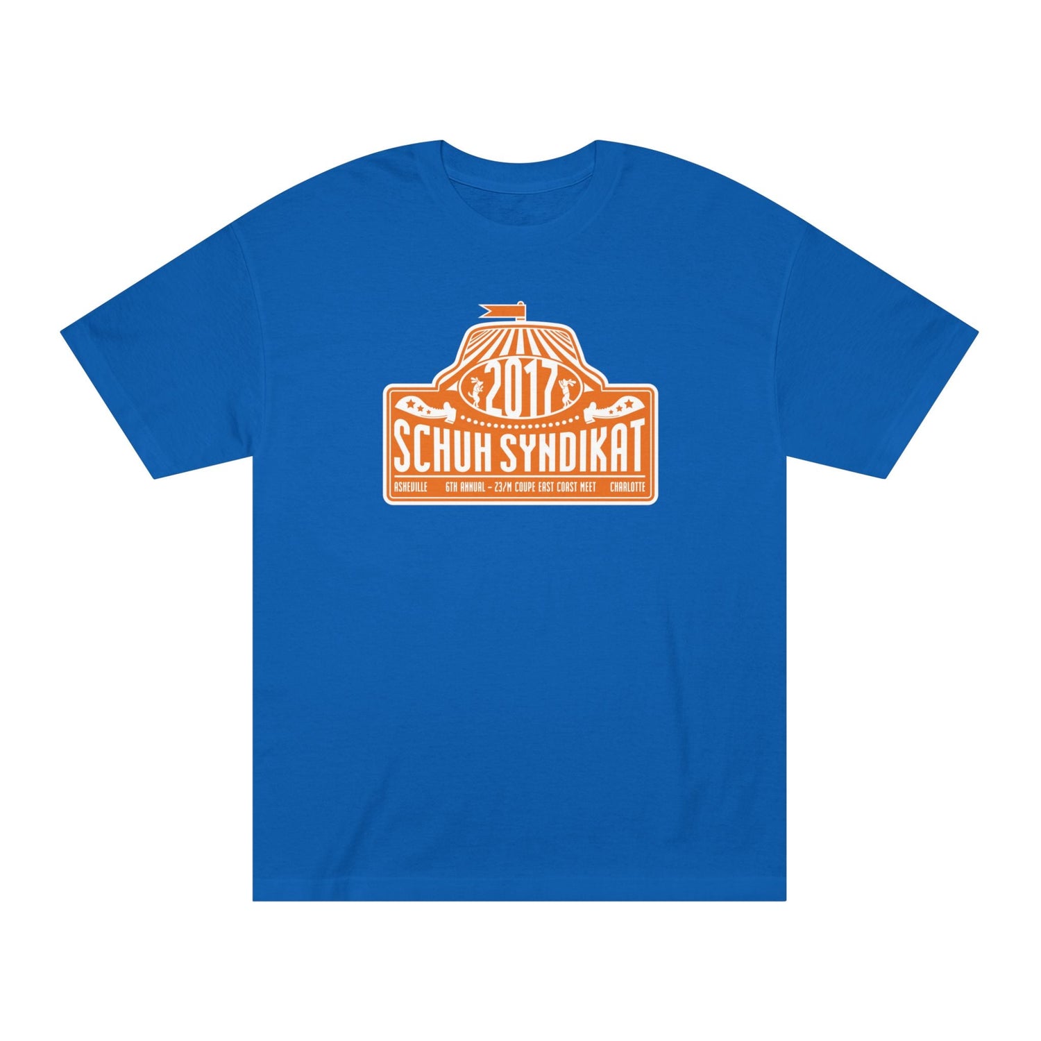 Schuh Syndikat "Rally Plate" Tee - Unisex American Apparel Classic T-Shirt