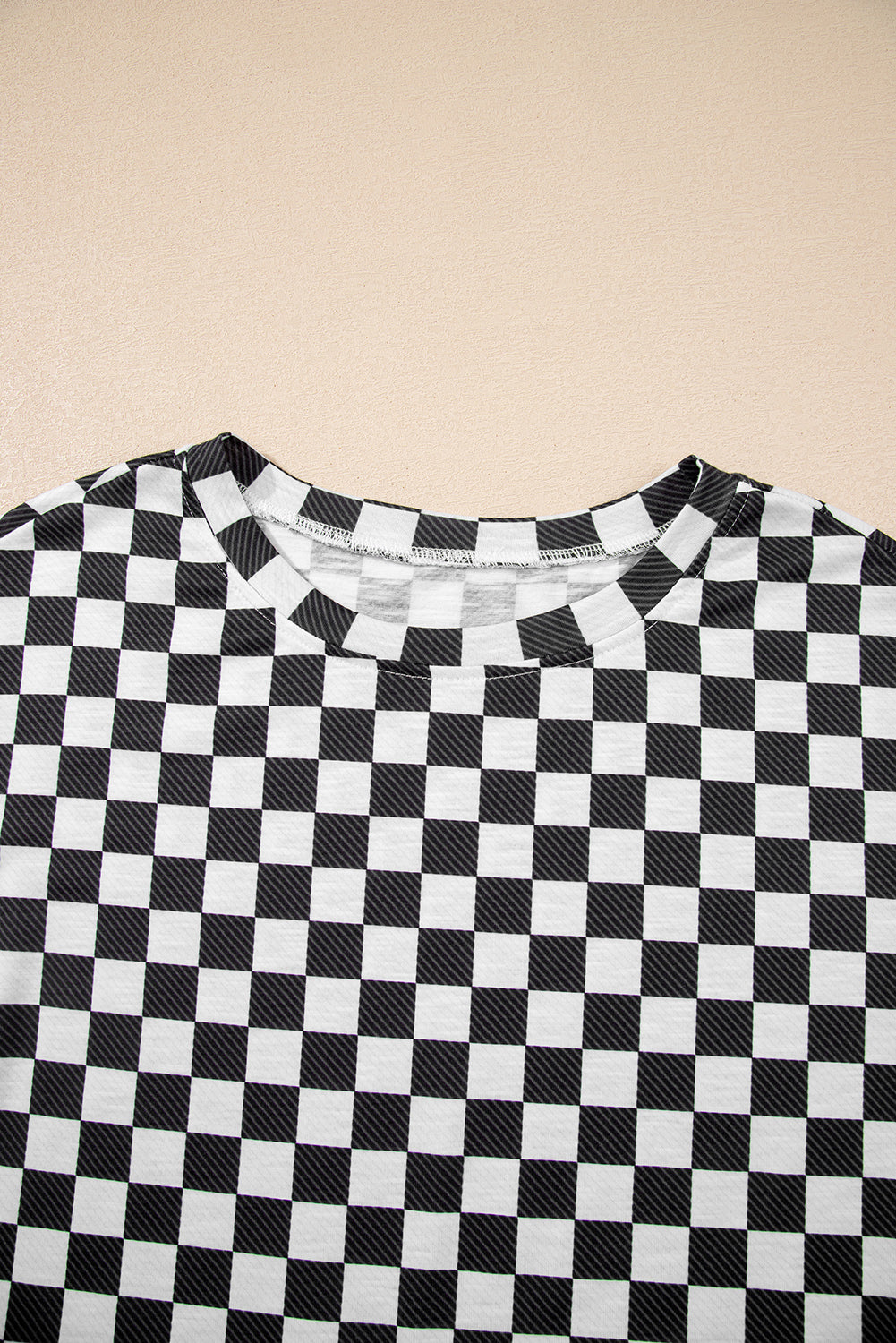 Checker T-Shirt &amp; High Waist Skort Set