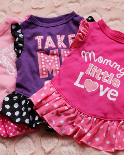 Small Dog Summer Dresses Vest Top Clothes Puppy Pet Dress Skirt Coat Apparel Pets Cats Dog Shirts Girl