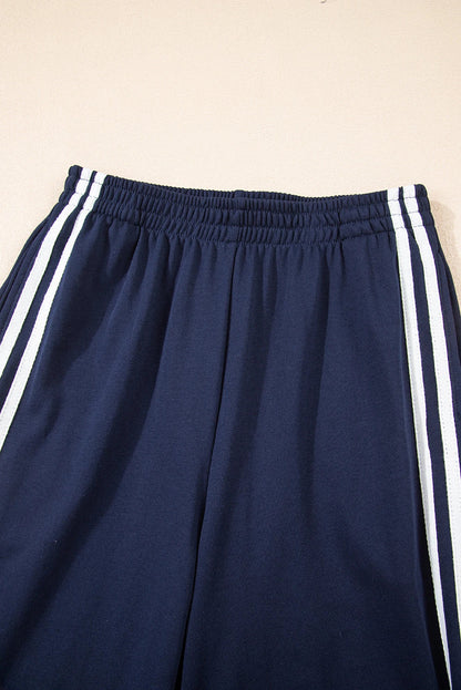 Varsity Stripe Crewneck Pullover &amp; Sweatpants Set