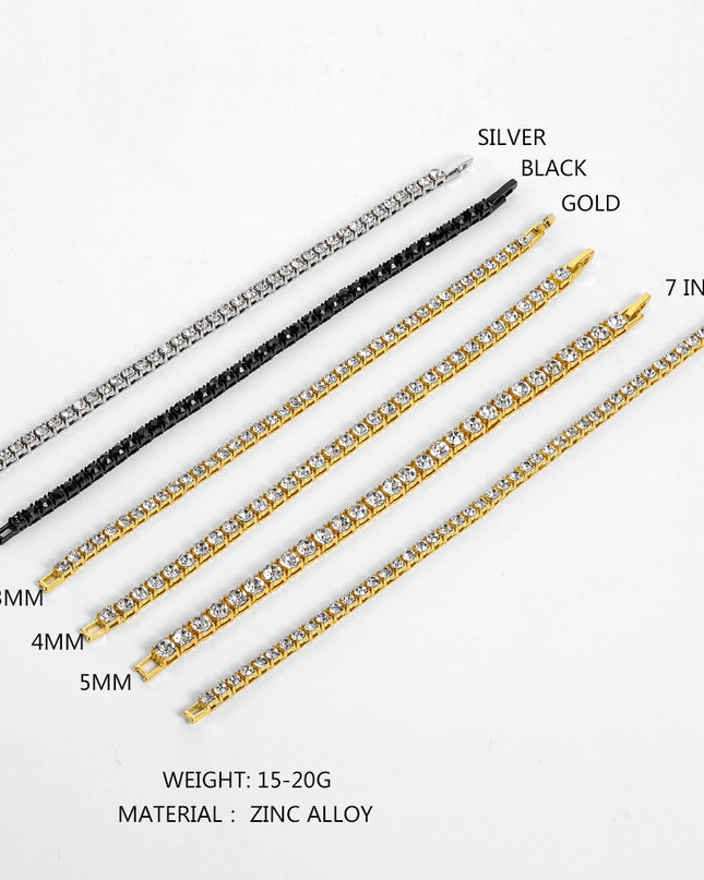 Mens Fashion Single Drain Diamond Bracelet