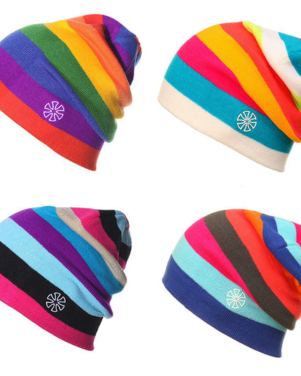 Cycling Skating Hat Ski Hat Rainbow Hat
