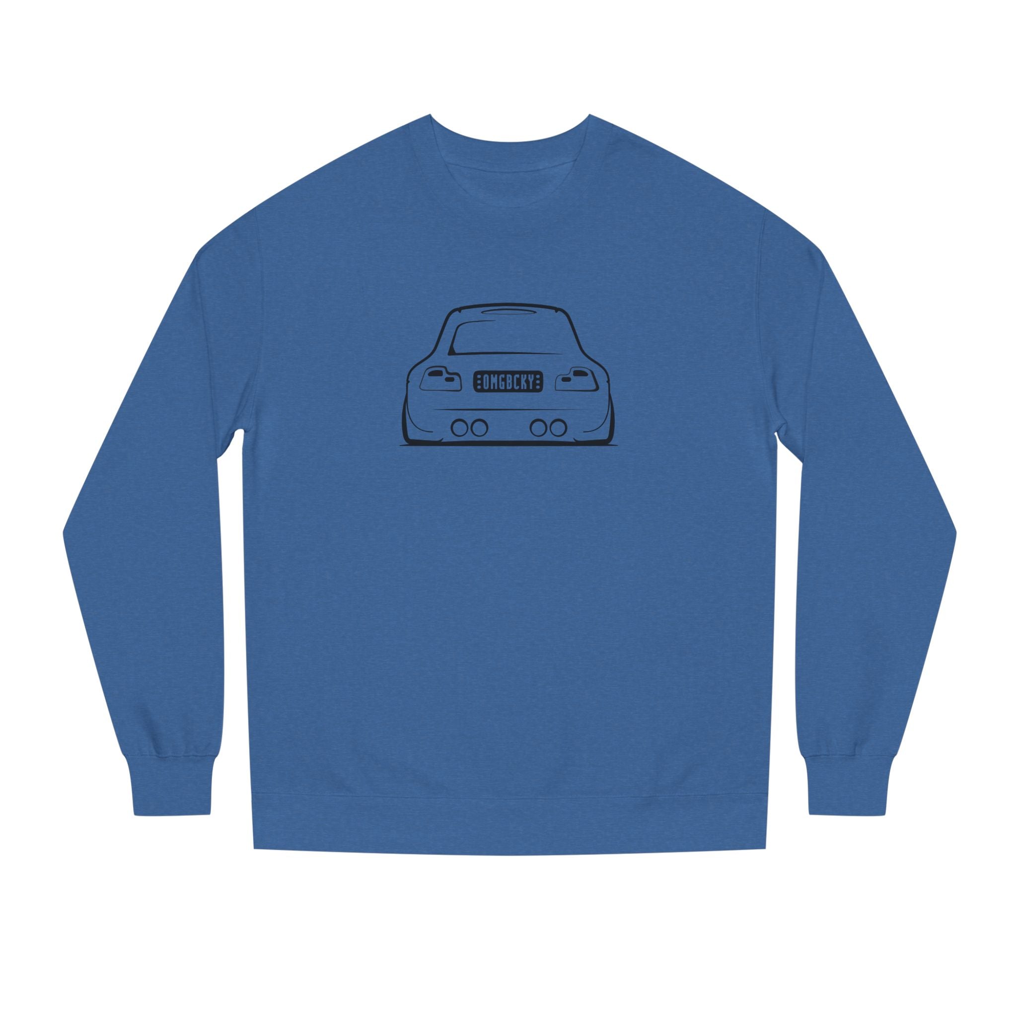 OMGBCKY Black Coupe Silhouette Sweatshirt - Unisex Independent Trading Company Crew Neck Fleece Sweatshirt
